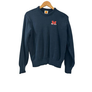 A+ Youth Unisex XL Blue Embroidered Logo Knit Sweater